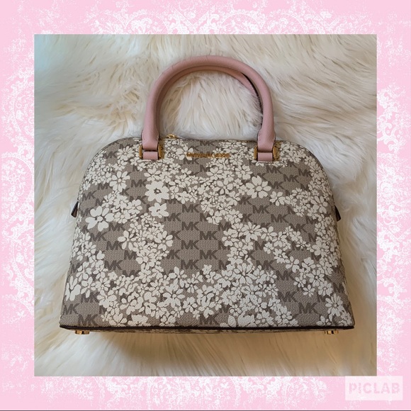 MICHAEL Michael Kors Handbags - Michael Kors Cindy Floral Medium Done Satchel NWT